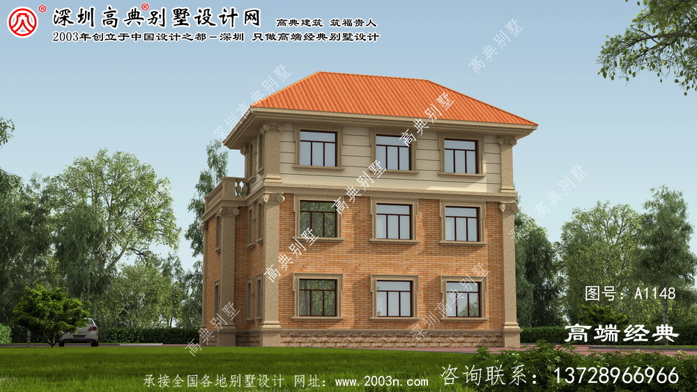 凤山县错层设计的三层小屋。